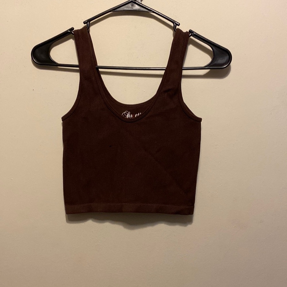 Chocolate Brown Crop Top